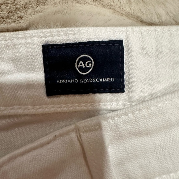 AG high-rise skinny ankle white button front jeans - Picture 4 of 7
